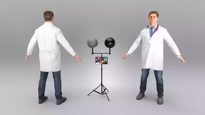 Medical doctor in A-pose 429