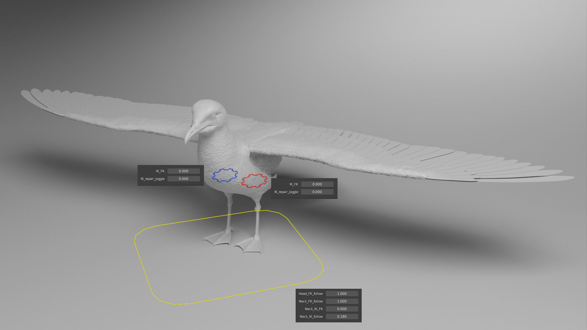 Seagull Animation - VFX Grace 3D model_22
