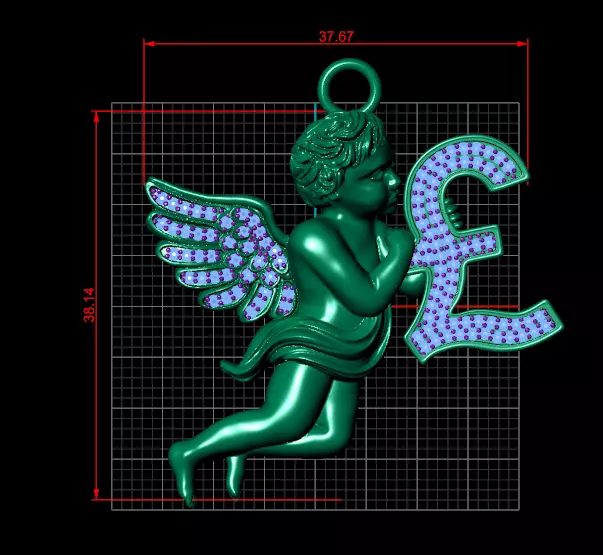 3d angel zbrush model 3D print model_0