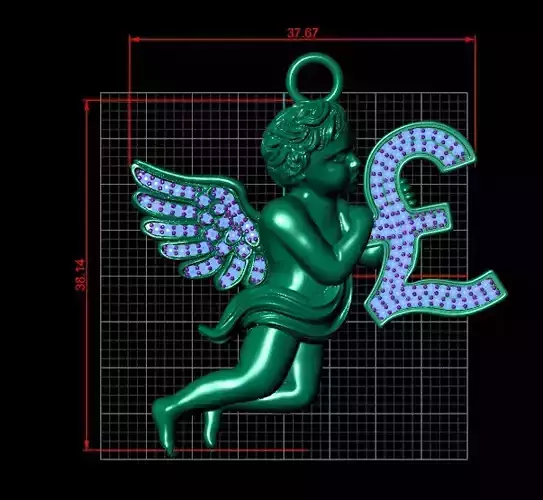 3d angel zbrush model 3D print model