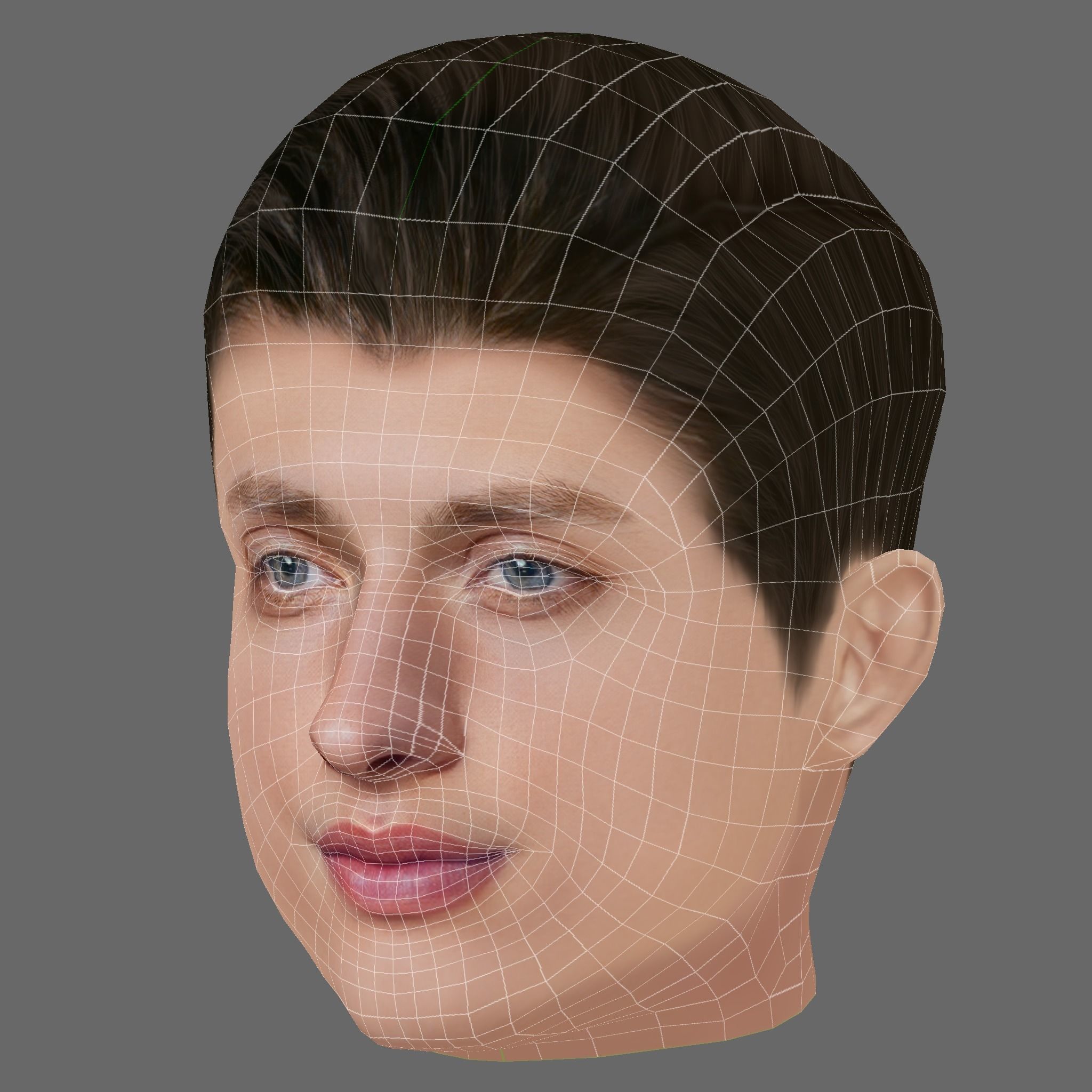 Matt Rife Head - Low poly head for game Low-poly Low-poly 3D model_7