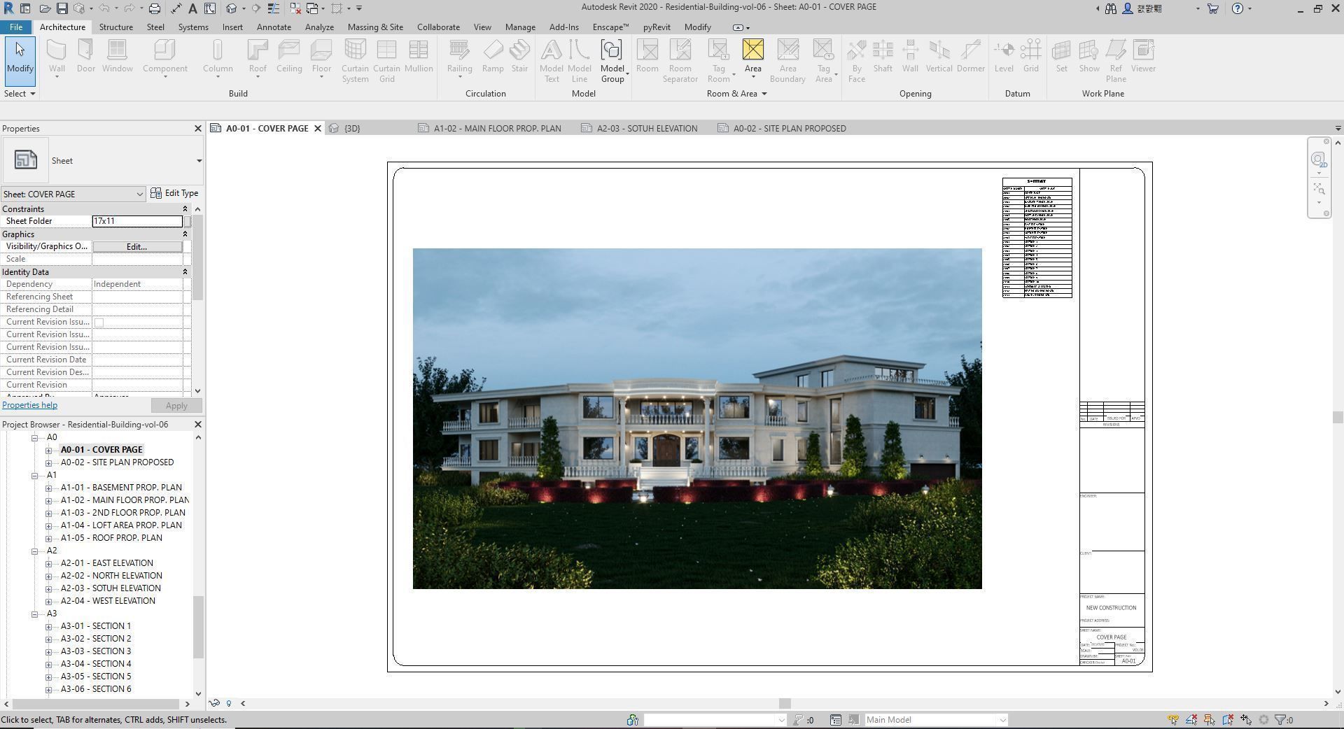 Residential-Building-vol-06-Plan 3D model_9