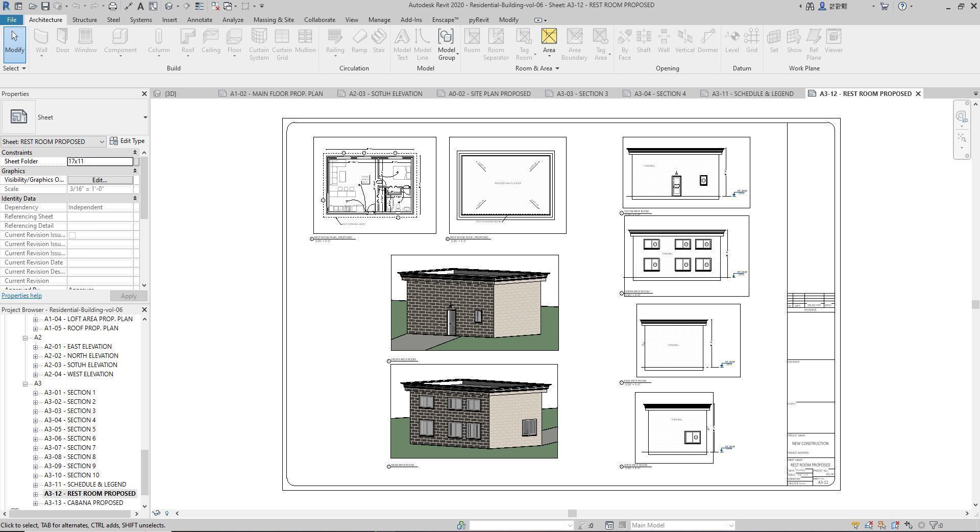 Residential-Building-vol-06-Plan 3D model_15