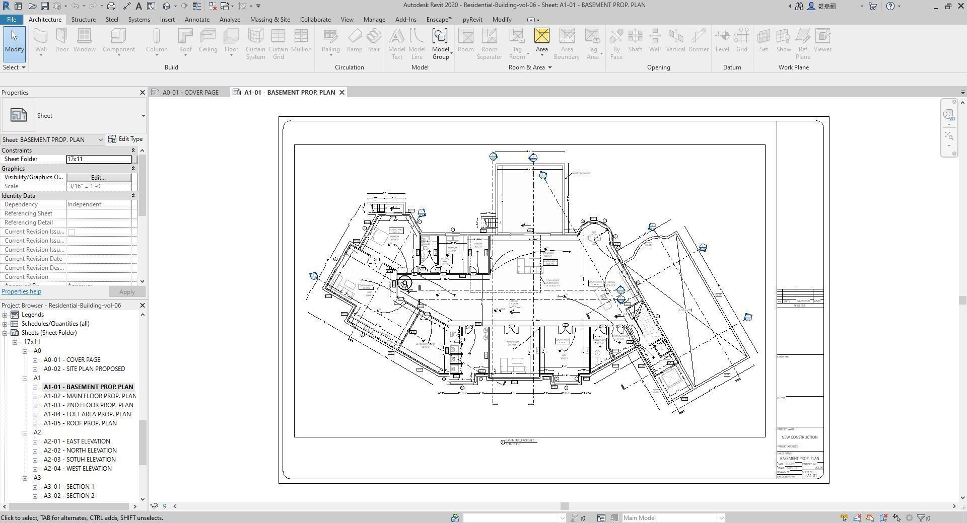 Residential-Building-vol-06-Plan 3D model_11