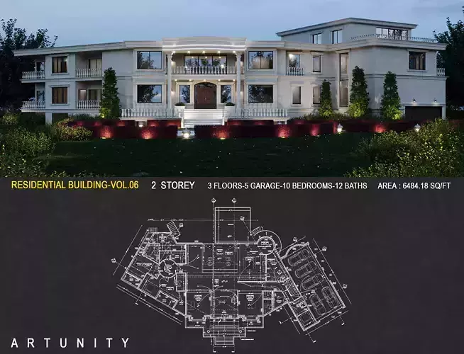Residential-Building-vol-06-Plan 3D model