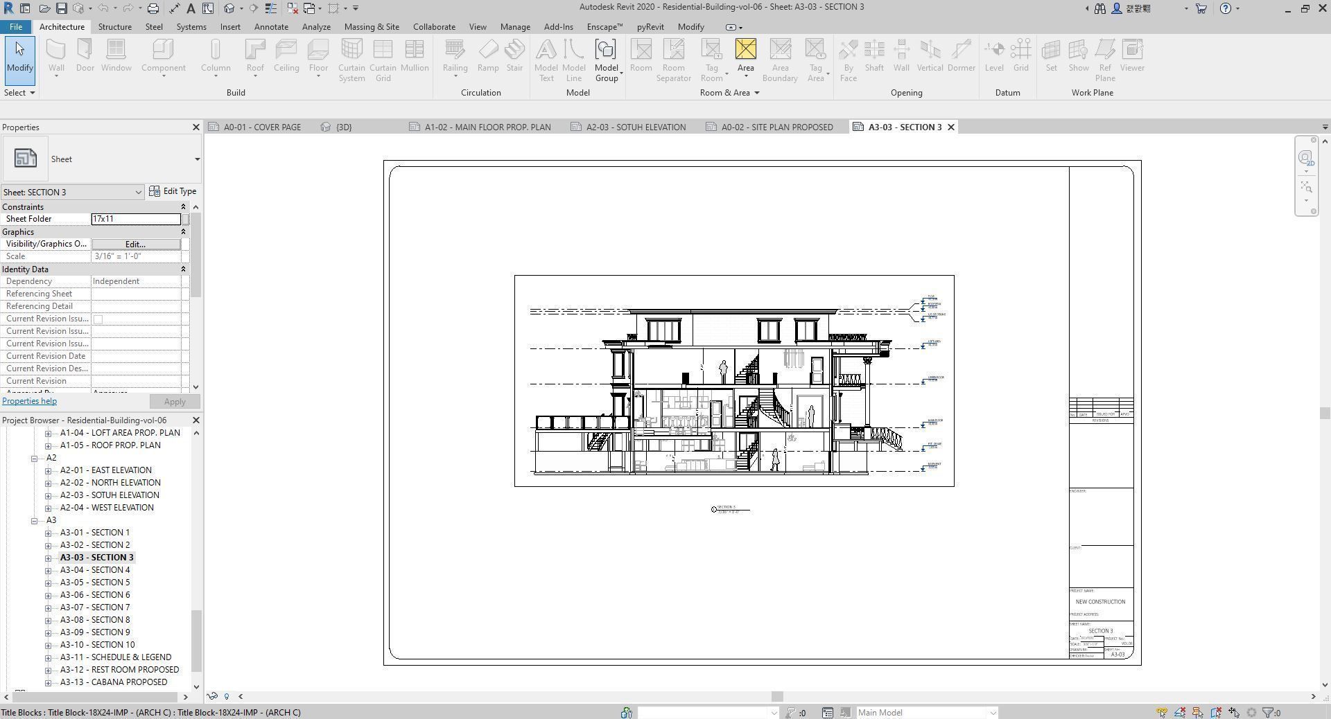 Residential-Building-vol-06-Plan 3D model_22