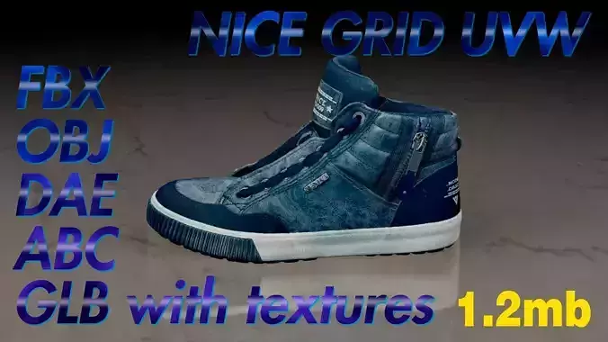 Venice Sneakers 3d model Clean scan