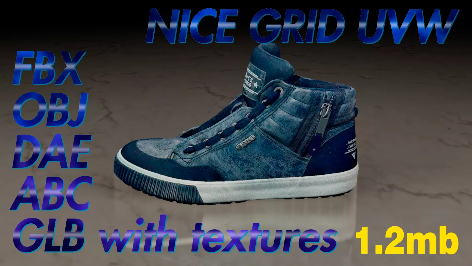 Venice Sneakers 3d model Clean scan 3D model