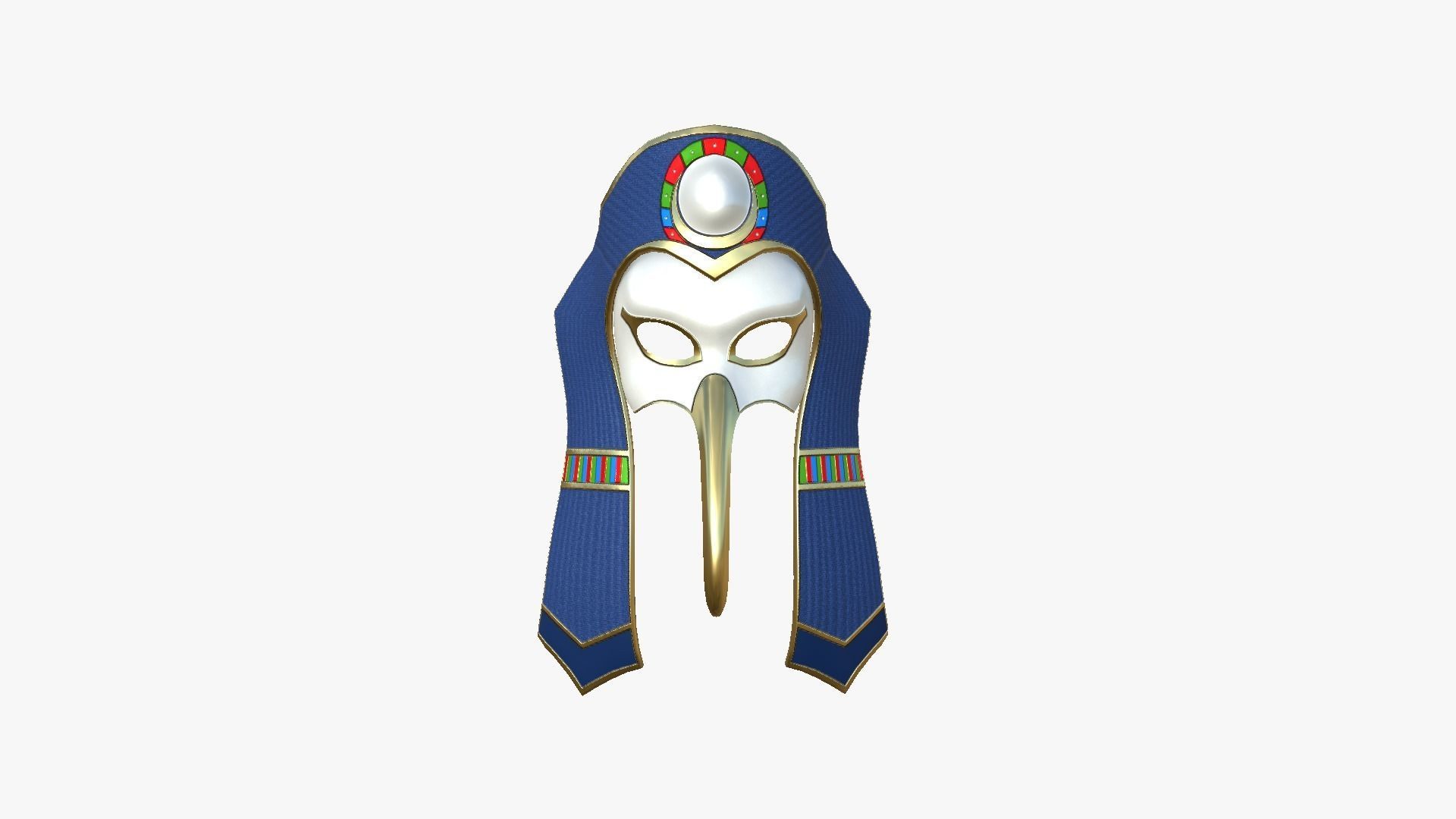 3D model Thoth Mask A08 - Egyptian Gods Character Clothing VR / AR / low-poly | CGTrader