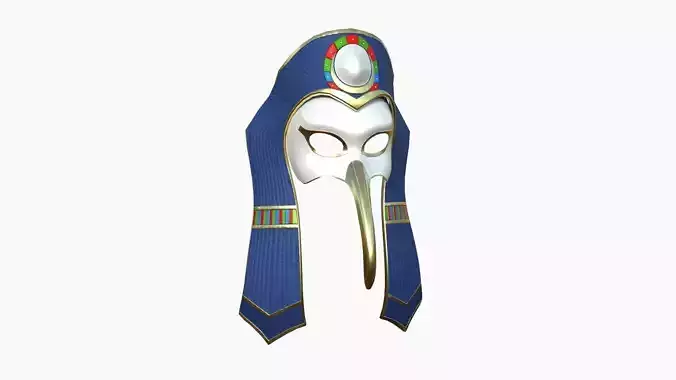 Thoth Mask A08 - Egyptian Gods Character Clothing Low-poly 3D model