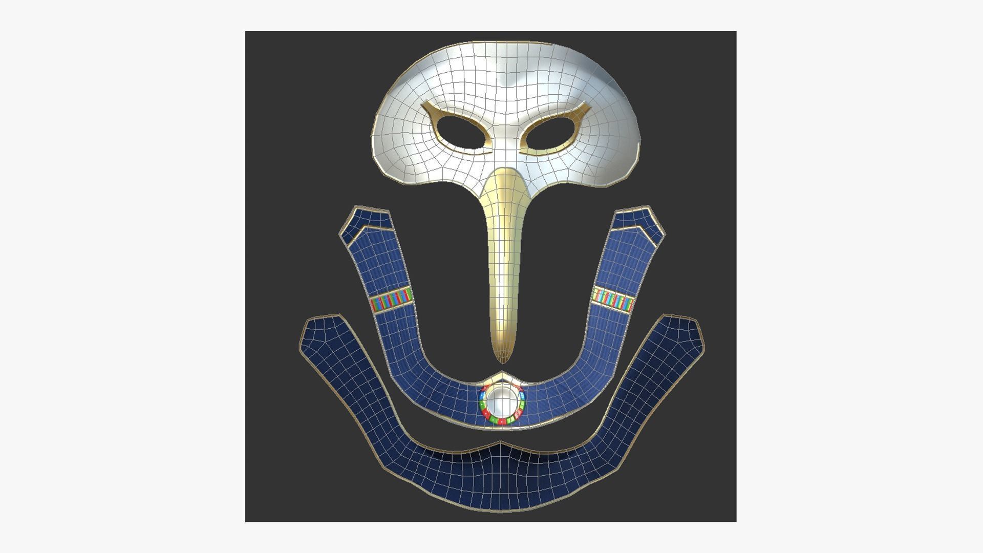 3D model Thoth Mask A08 - Egyptian Gods Character Clothing VR / AR / low-poly | CGTrader