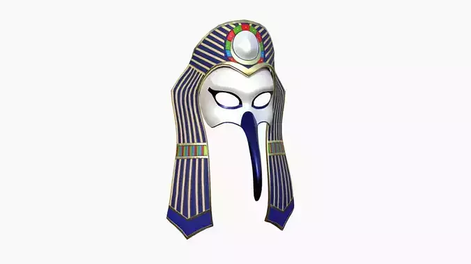 Thoth Mask A07 - Egyptian Gods Character Clothing Low-poly 3D model