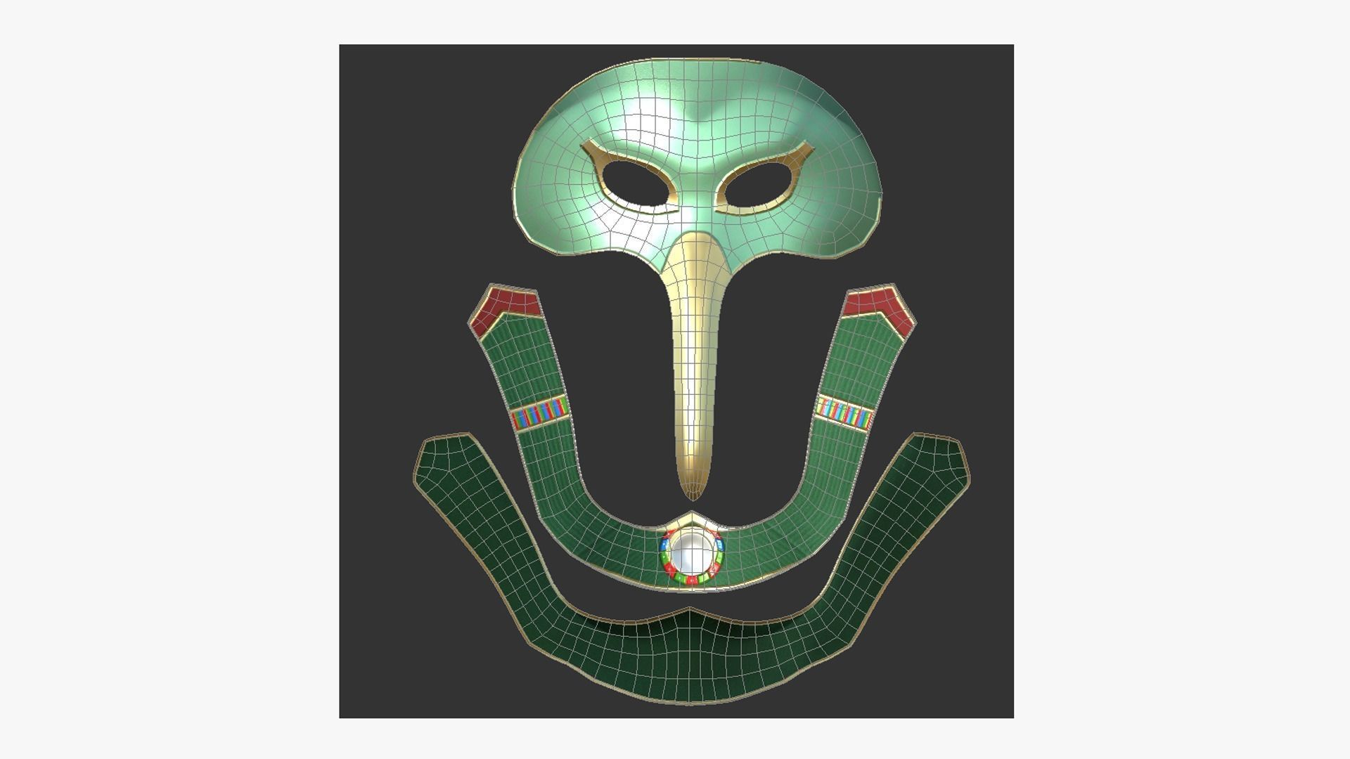 3D model Thoth Mask A06 - Egyptian Gods Character Clothing VR / AR / low-poly | CGTrader
