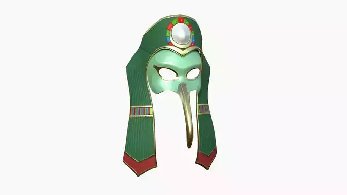 Thoth Mask A06 - Egyptian Gods Character Clothing Low-poly 3D model