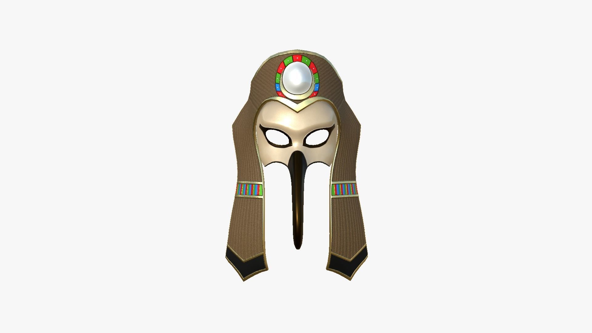 3D model Thoth Mask A05 - Egyptian Gods Character Clothing VR / AR / low-poly | CGTrader