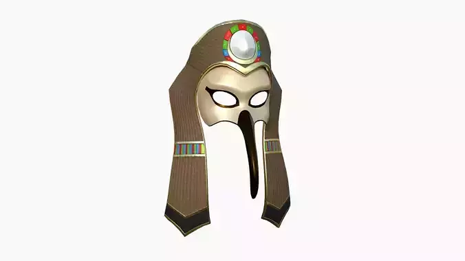 Thoth Mask A05 - Egyptian Gods Character Clothing Low-poly 3D model