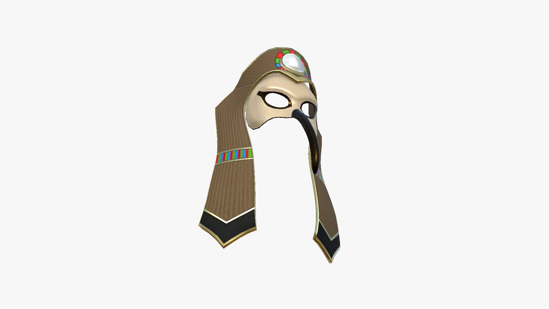 3D model Thoth Mask A05 - Egyptian Gods Character Clothing VR / AR / low-poly | CGTrader