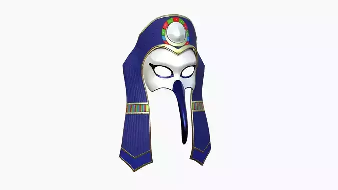 Thoth Mask A03 - Egyptian Gods Character Clothing Low-poly 3D model