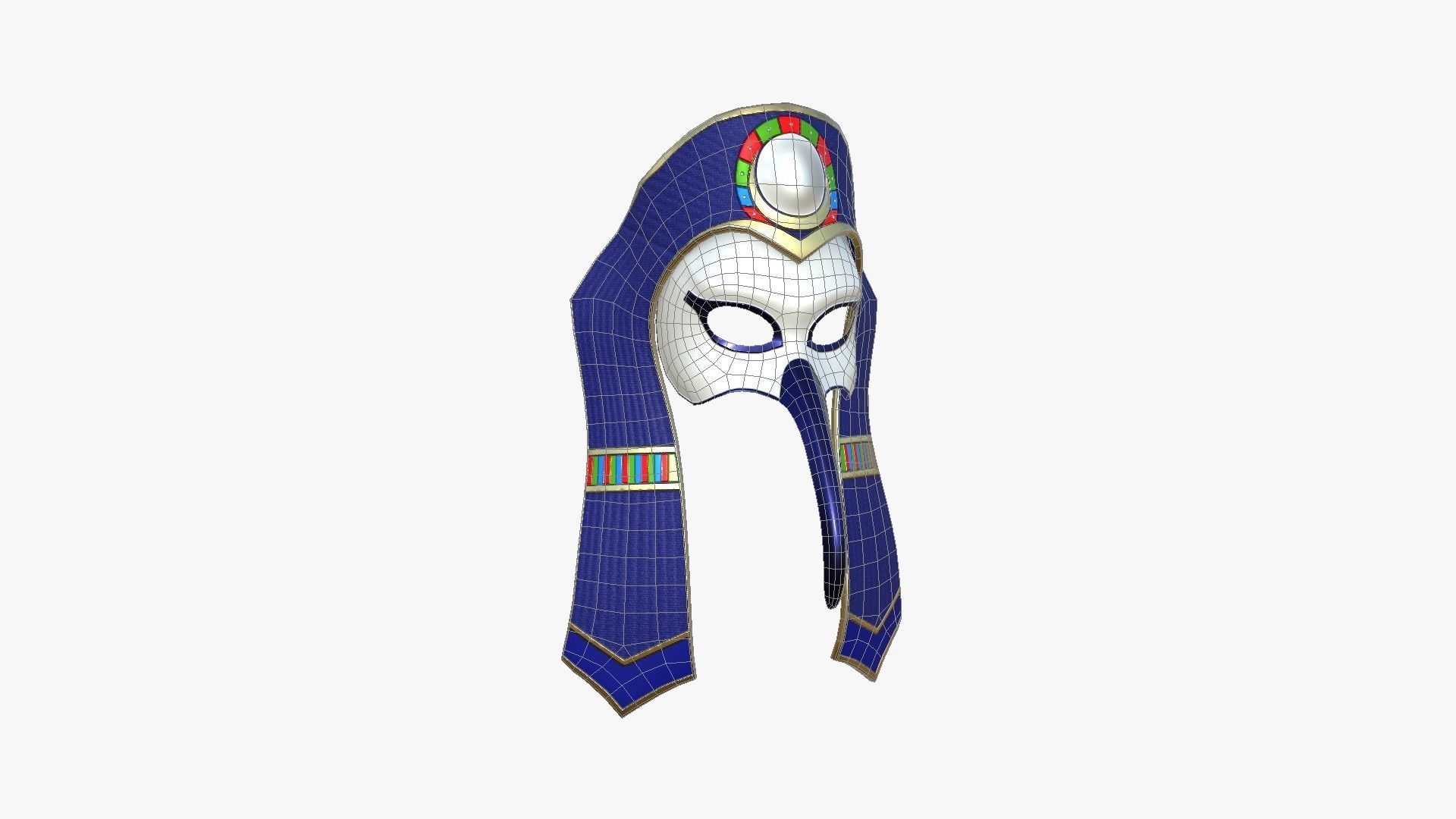 3D model Thoth Mask A03 - Egyptian Gods Character Clothing VR / AR / low-poly | CGTrader