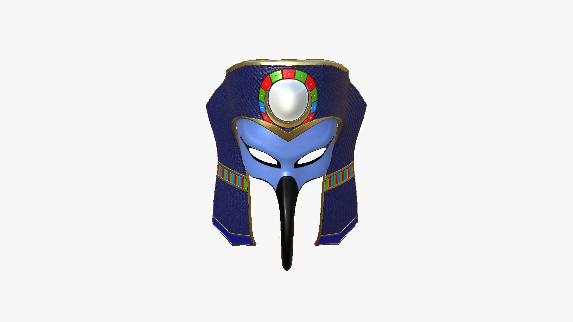 3D model Thoth Mask A02 - Egyptian Gods Character Clothing VR / AR / low-poly | CGTrader