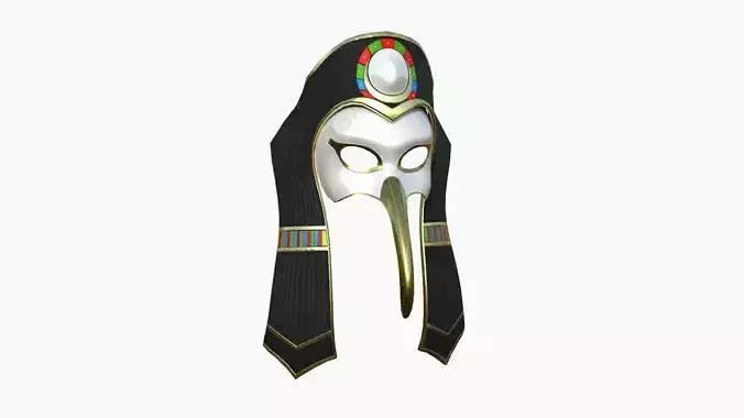 Thoth Mask A01 - Egyptian Gods Character Clothing Low-poly 3D model