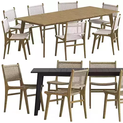 Globewest Noosa Open Dining Chair and Noosa Table