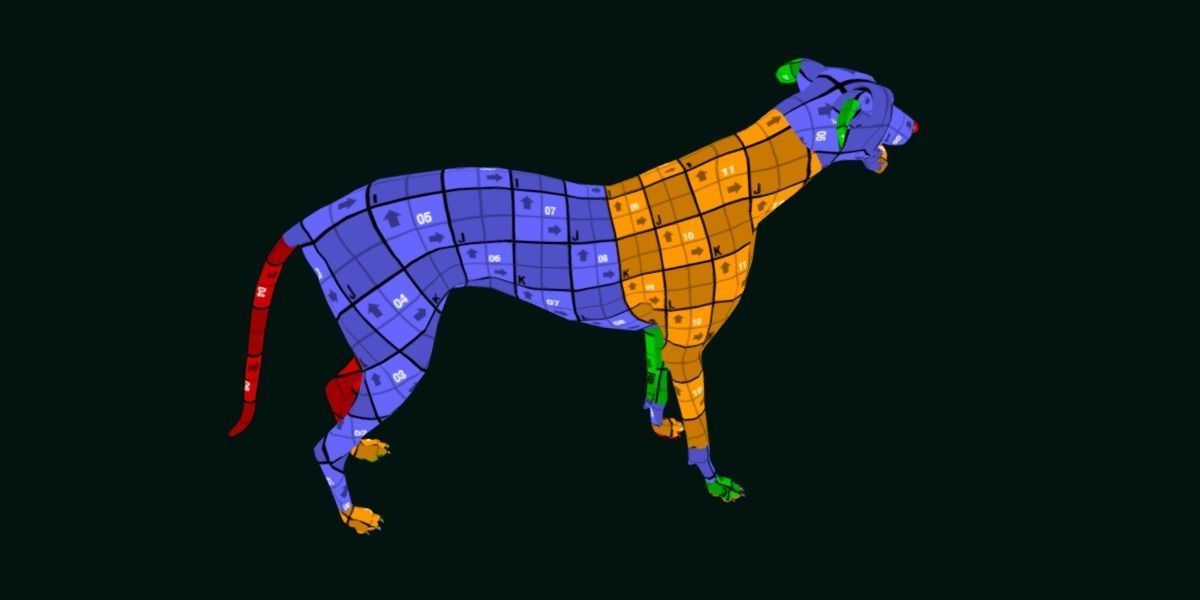 GreyHound Dog Breed Low-poly 3D model_9