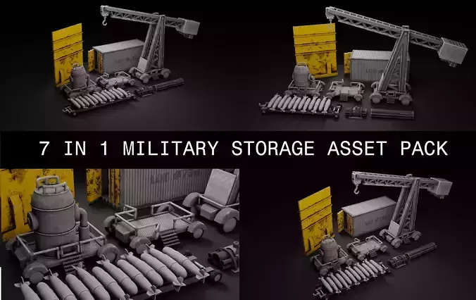 7 IN 1 Storage Built 3D Model