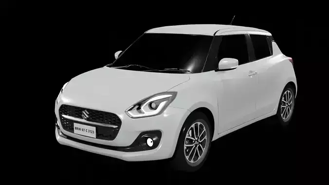 Animated White Swift  Low-poly 3D model