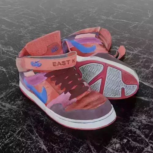 NIKE EAST K 3D SHOES Low-poly 3D model