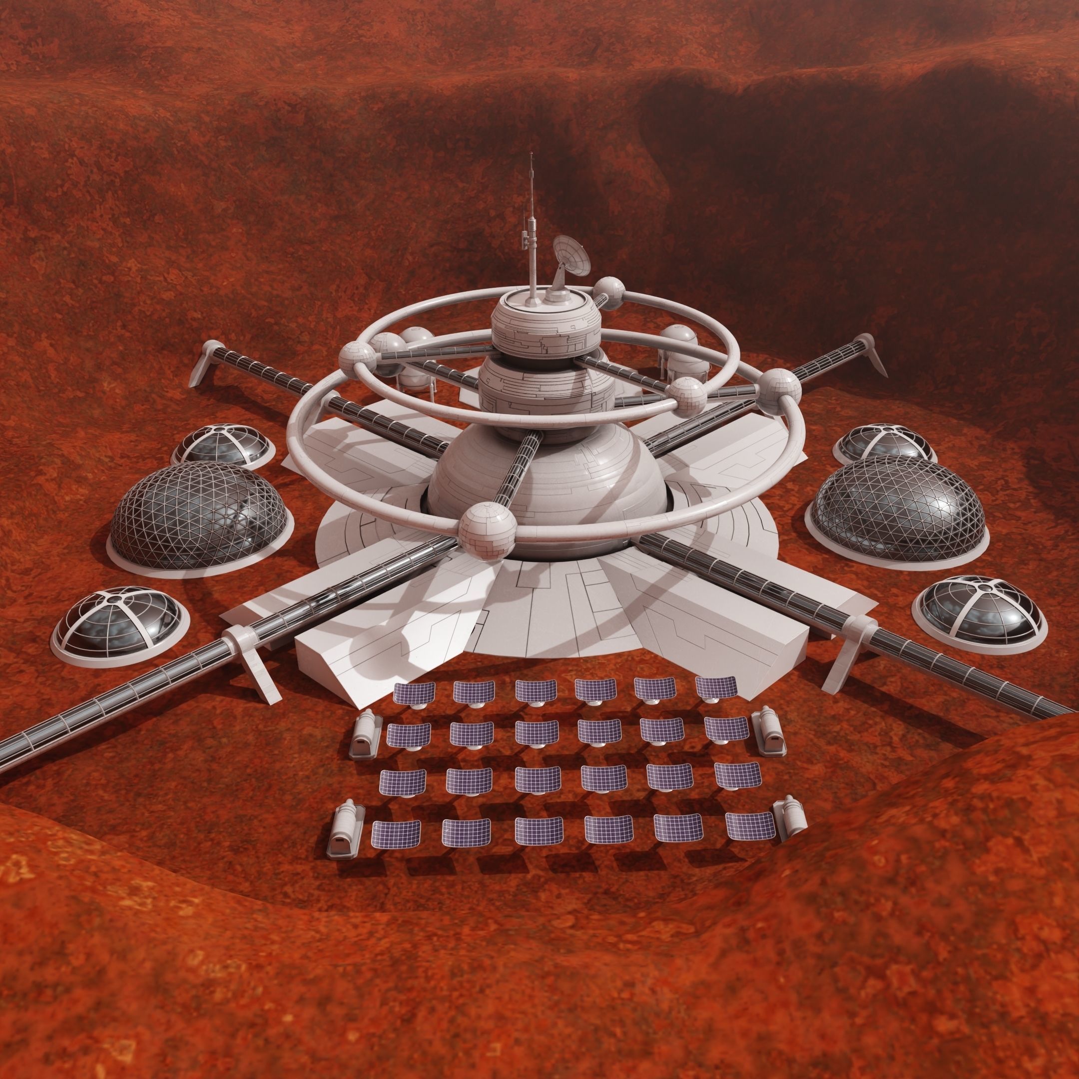 Mars Colony 4K PBR 3D model_2