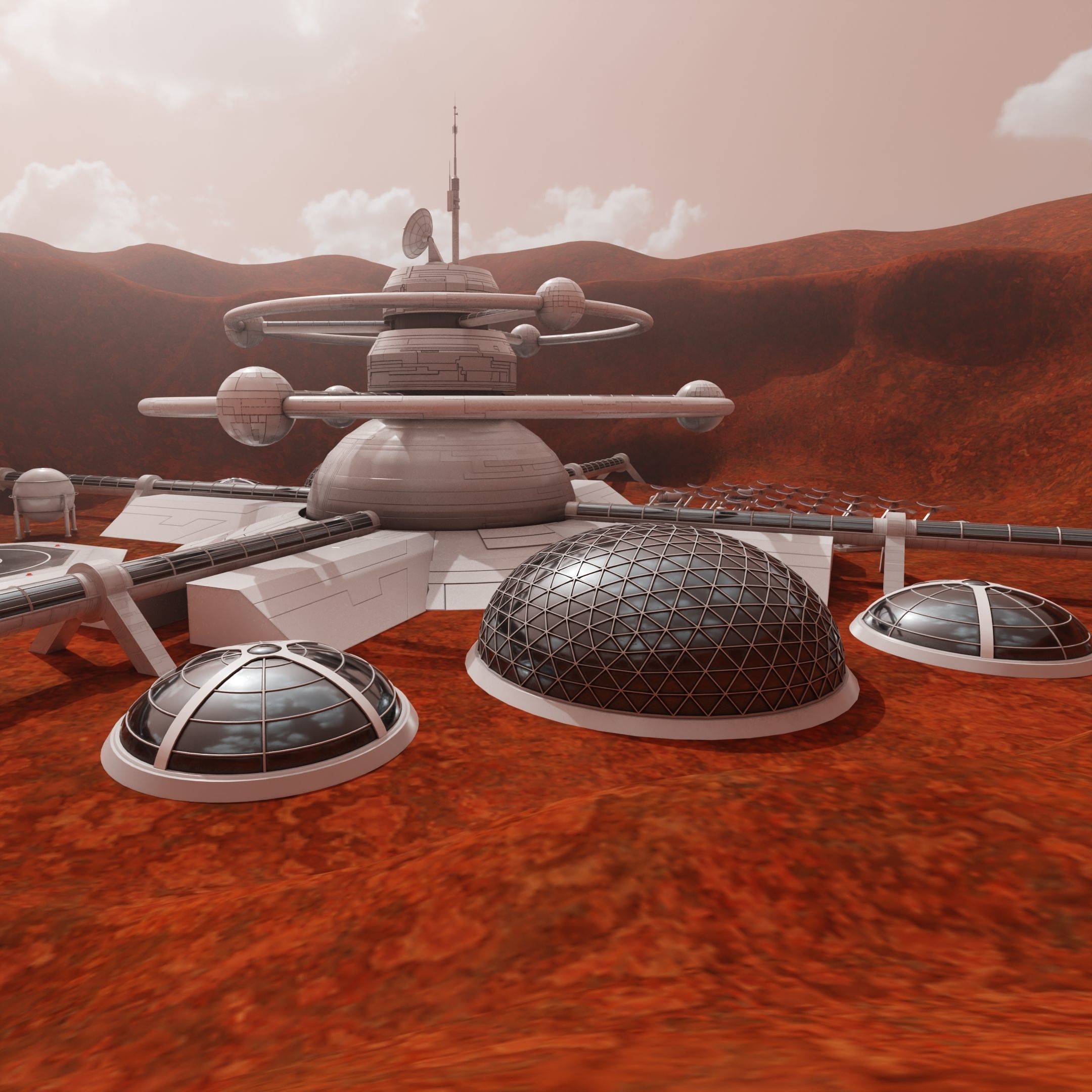 Mars Colony 4K PBR 3D model_4