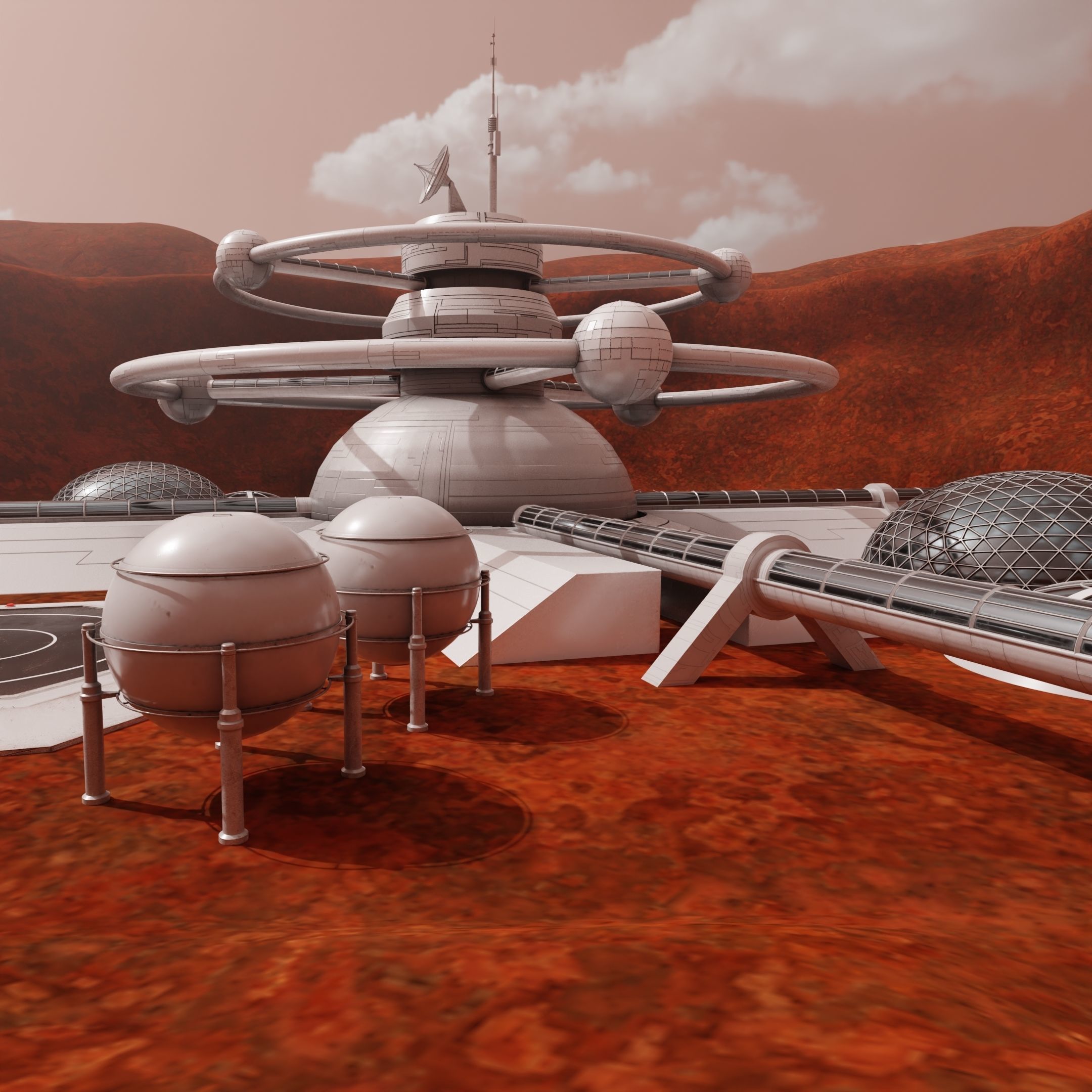 Mars Colony 4K PBR 3D model_3