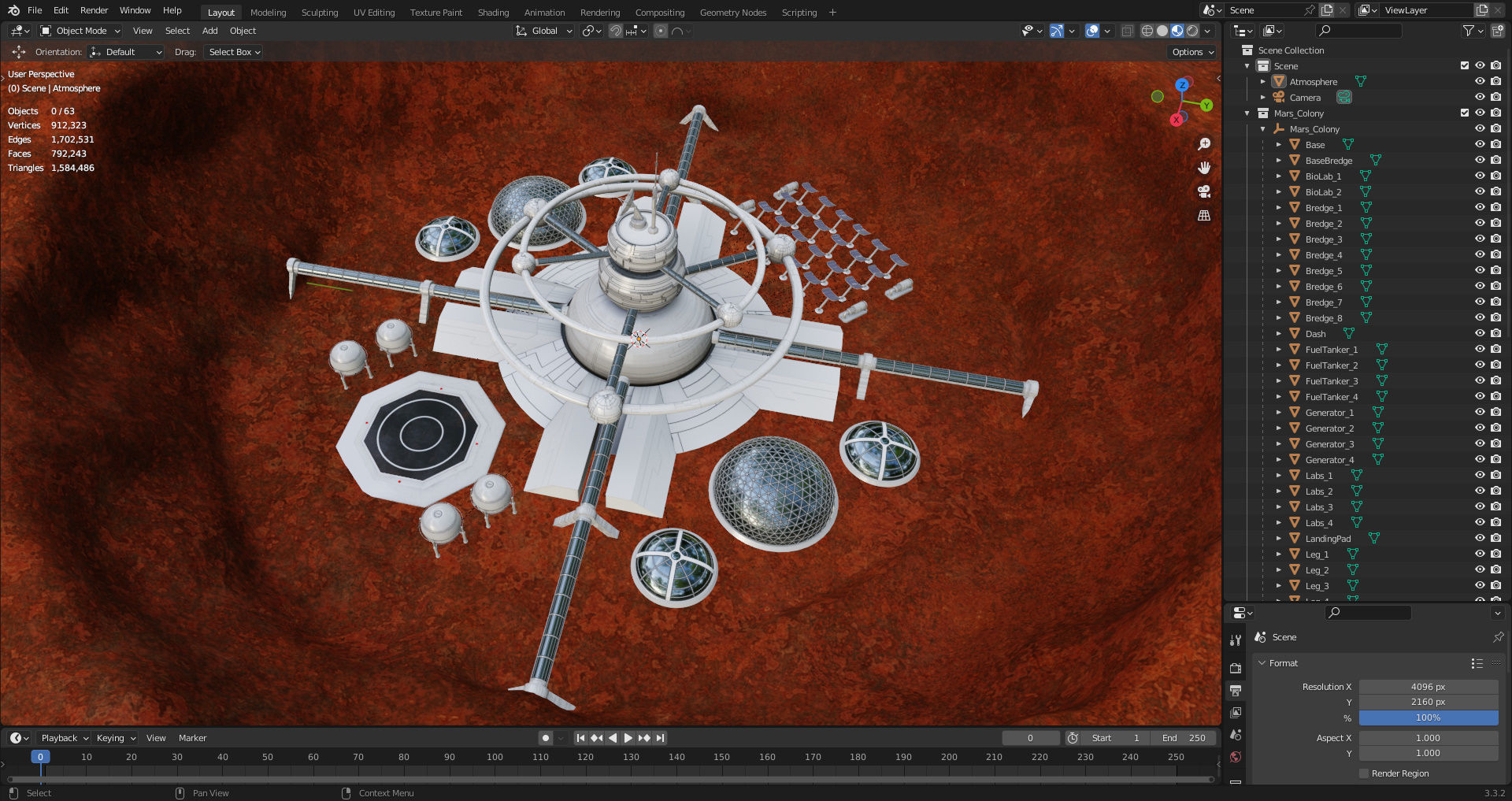 Mars Colony 4K PBR 3D model_16