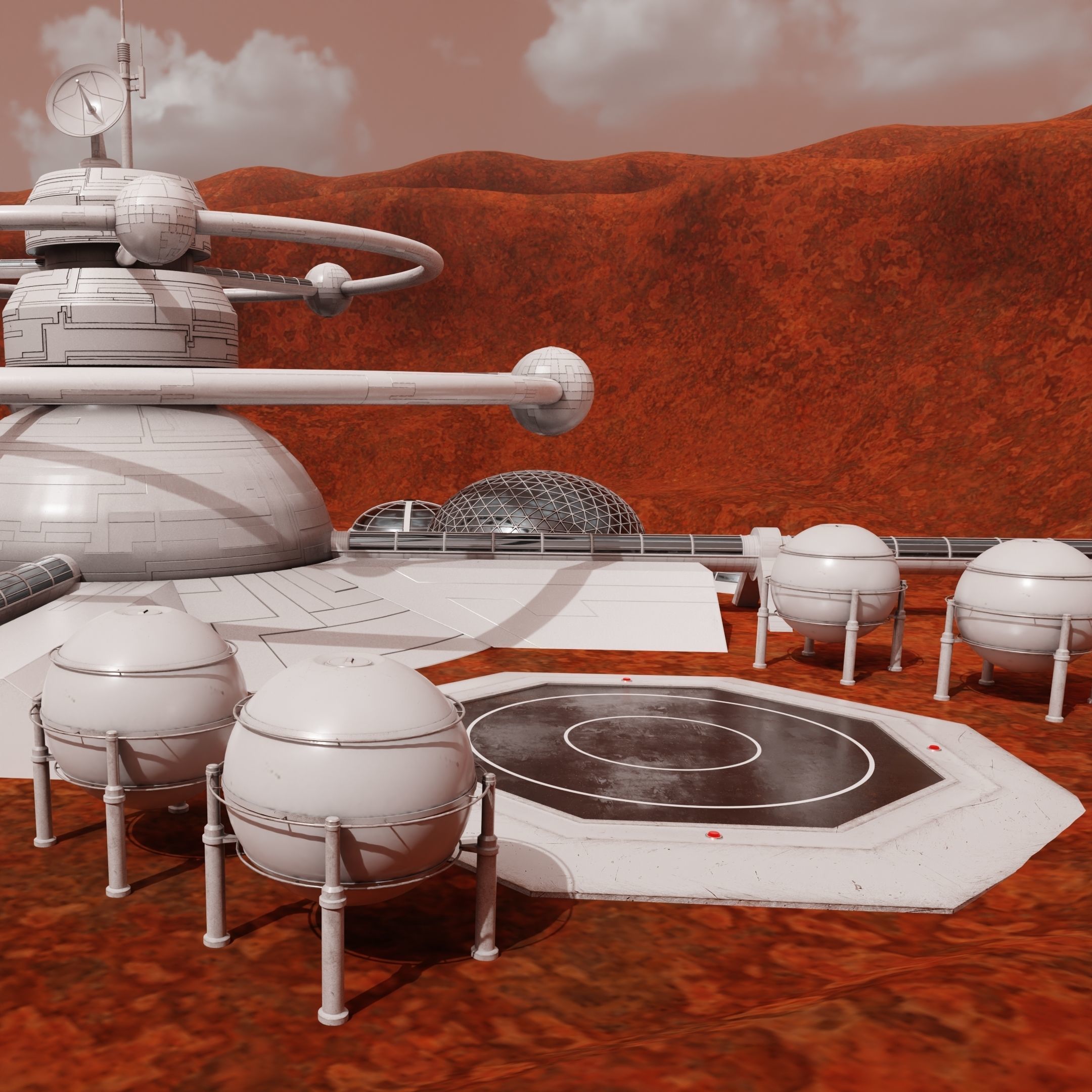 Mars Colony 4K PBR 3D model_7