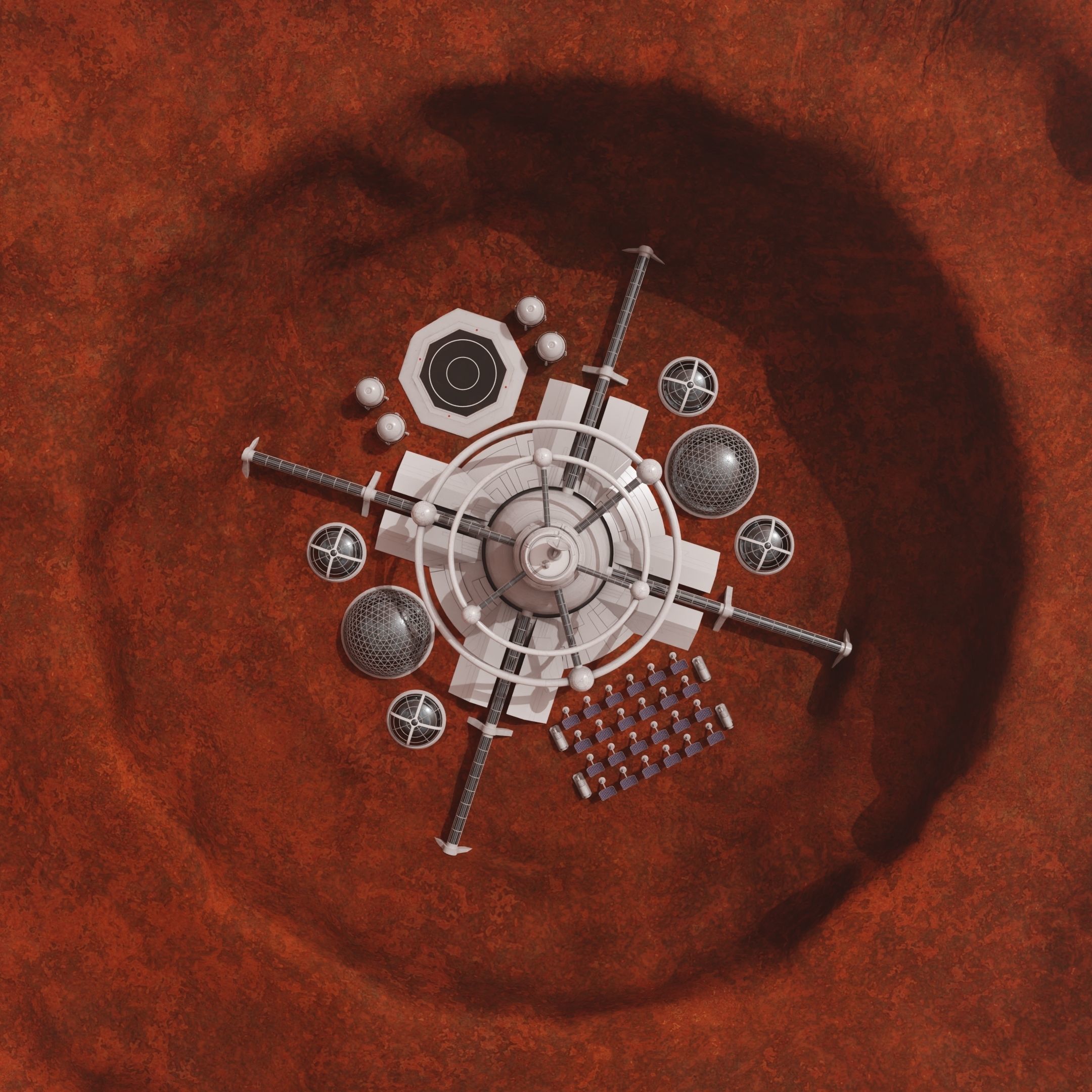 Mars Colony 4K PBR 3D model_8