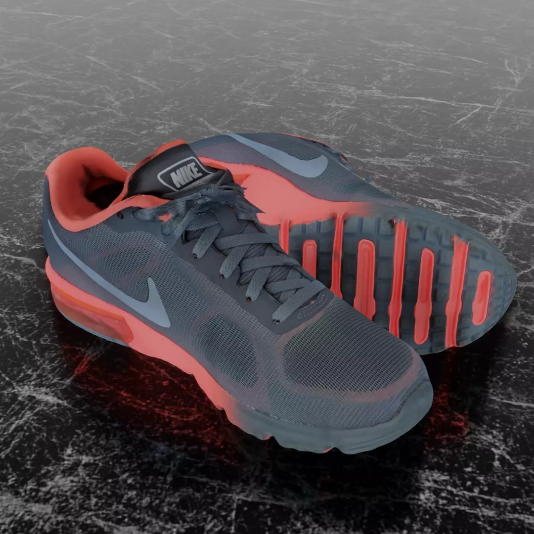 NIKE AIR MAX SEQUENT 3D SHOES Low-poly 3D model_0
