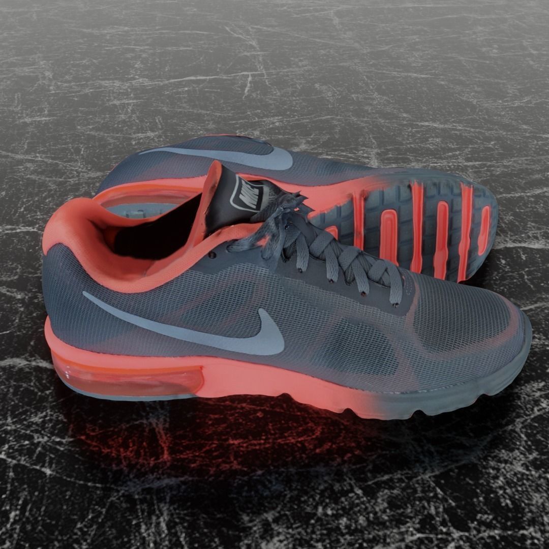 NIKE AIR MAX SEQUENT 3D SHOES Low-poly 3D model_5