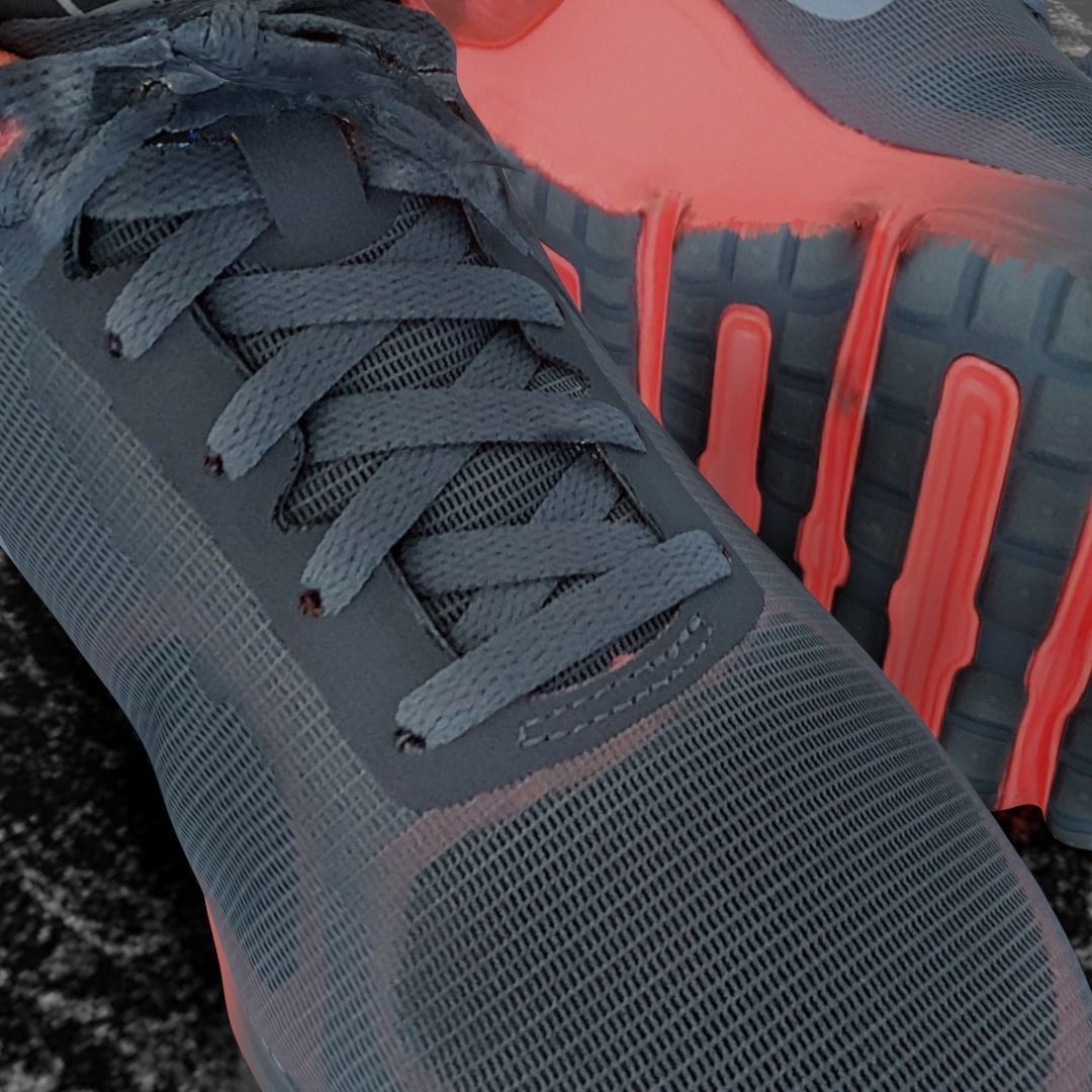 NIKE AIR MAX SEQUENT 3D SHOES Low-poly 3D model_11