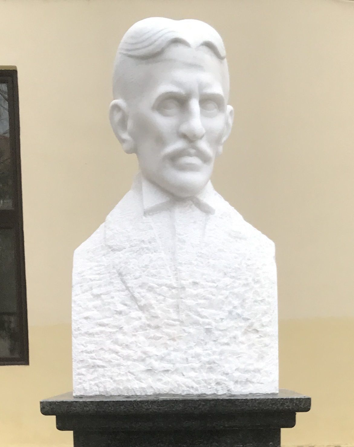 Nikola Tesla statue 3D print model_3