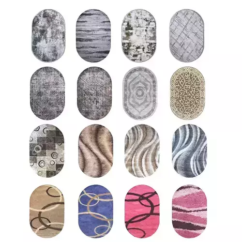 a set of oval carpets