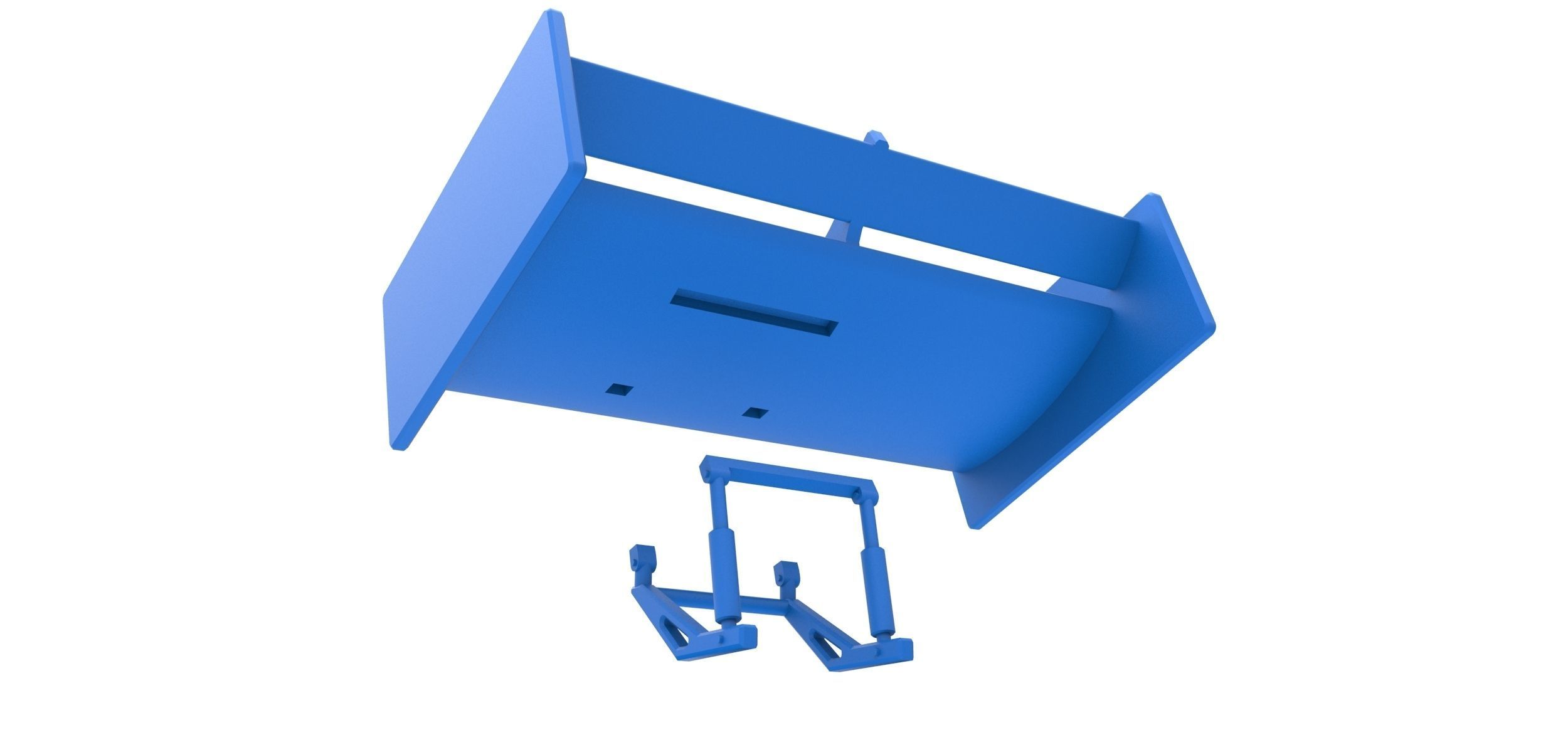 Wing of Supermodified front engine race car Scale 1 to 25 3D print model_18