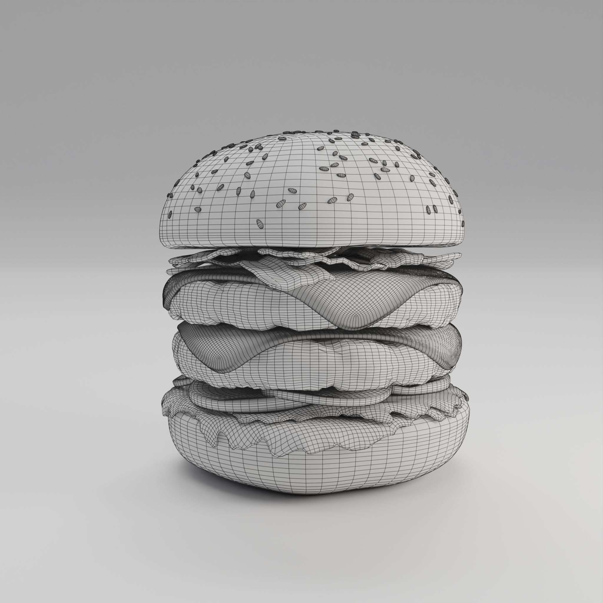 Burger - Cheese Burger - Bacon Burger 3D model_9