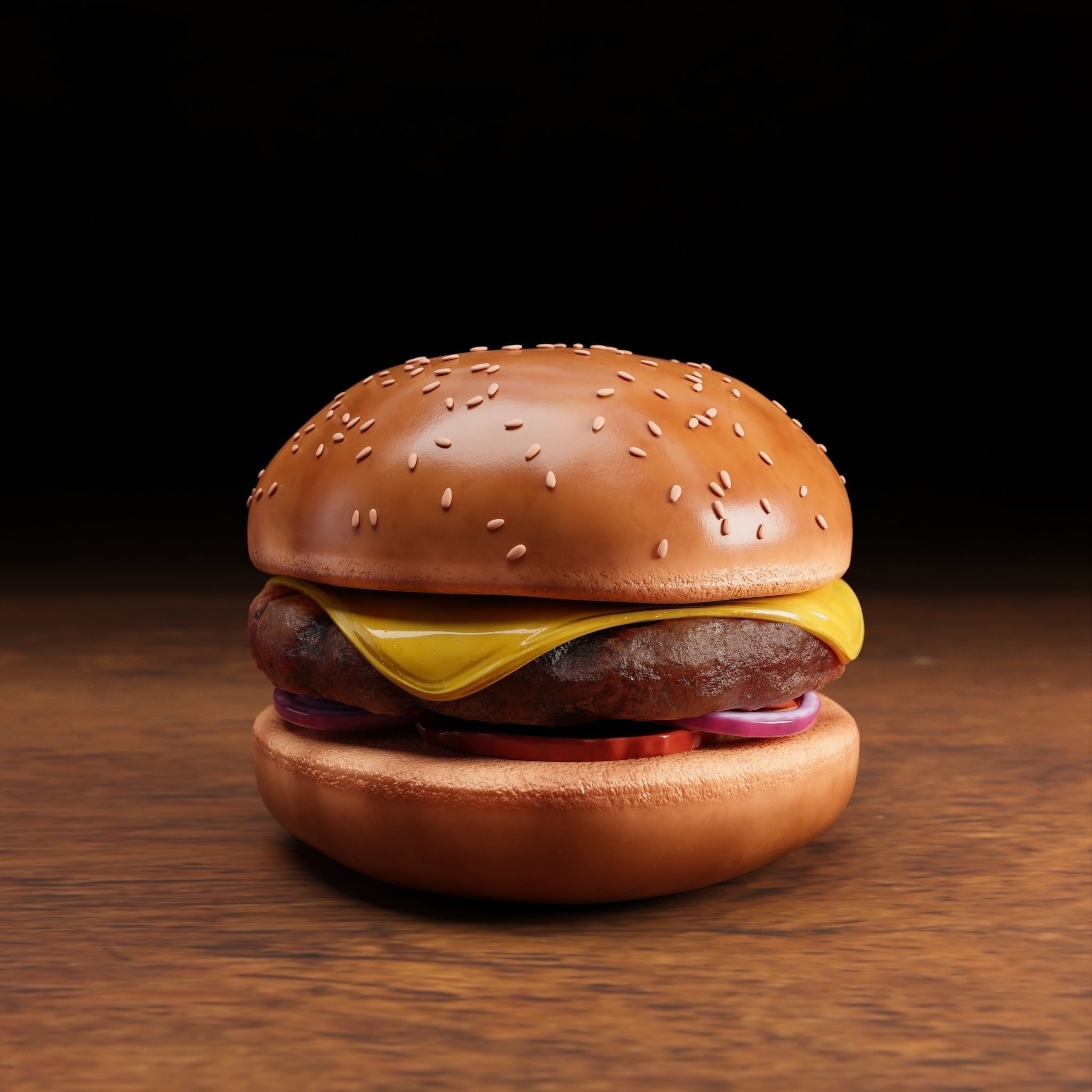 Burger - Cheese Burger - Bacon Burger 3D model_6