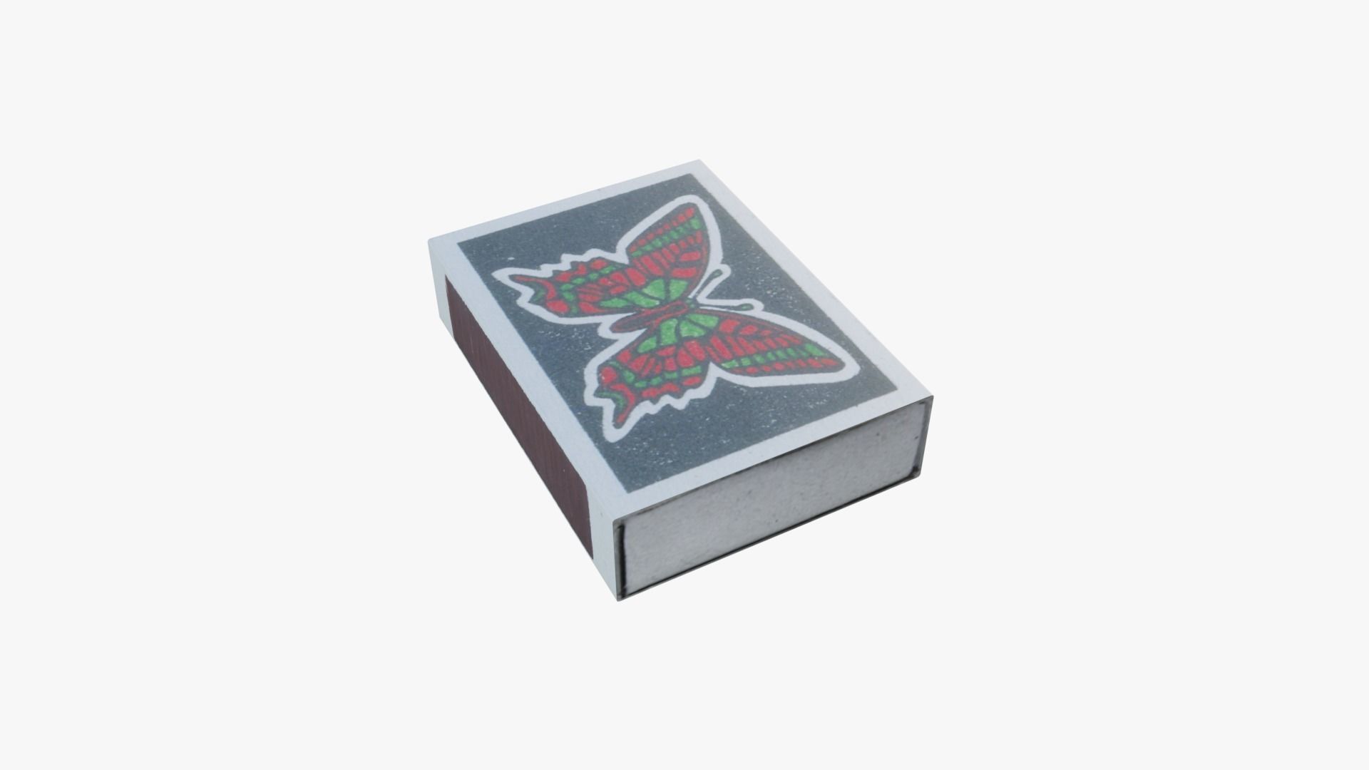 Old soviet matchboxes Low-poly 3D model_4
