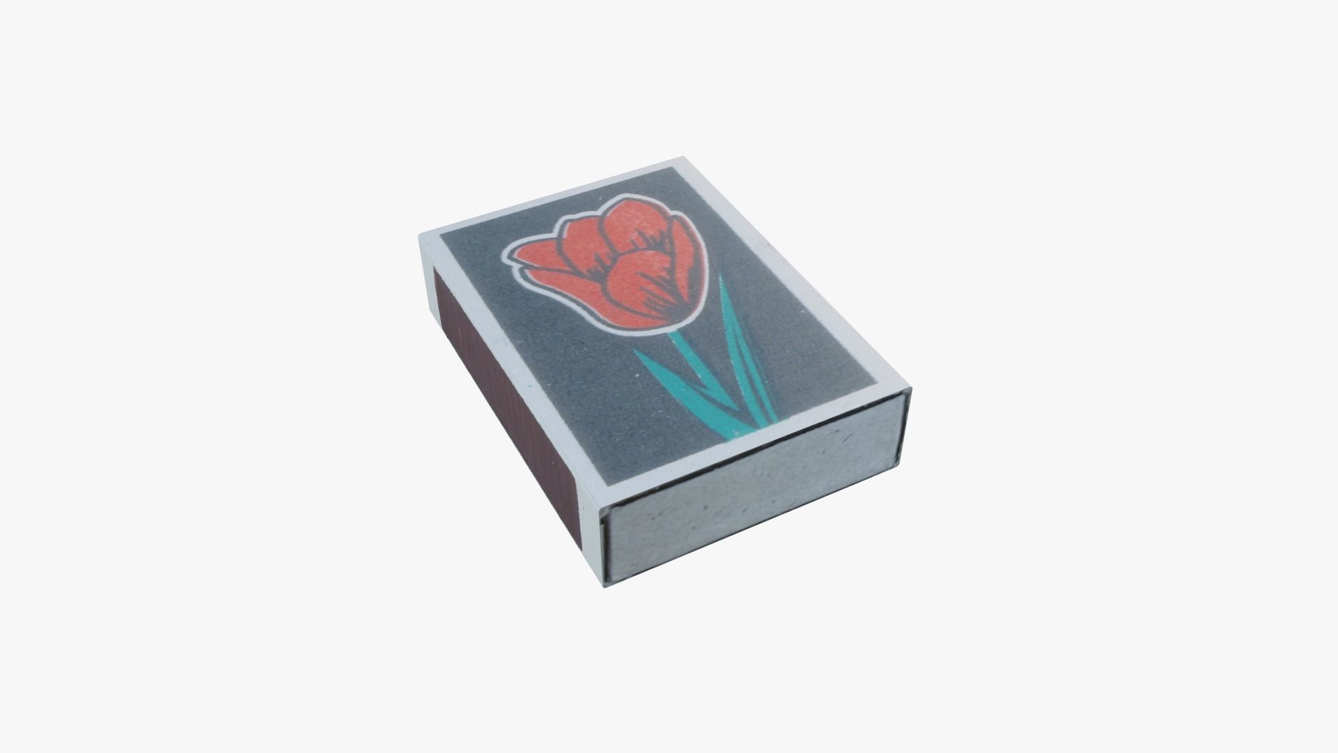 Old soviet matchboxes Low-poly 3D model_8