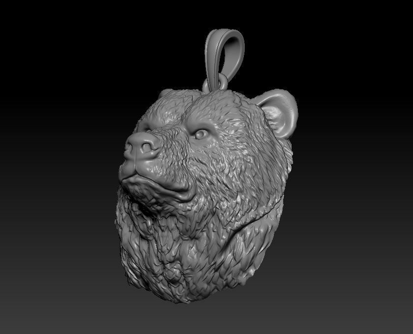 Pendant Bear 3D print model_2