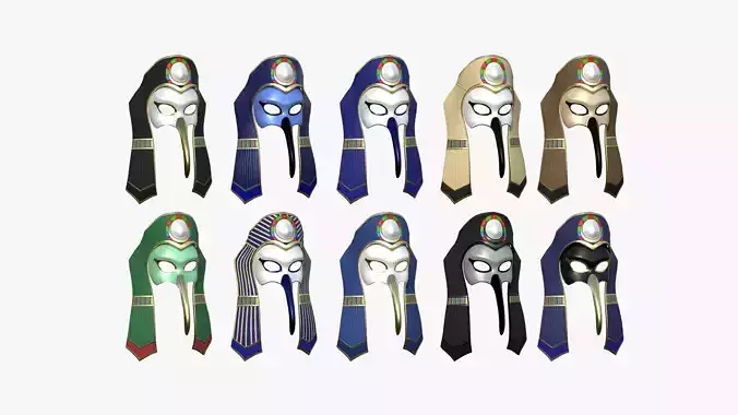 10 Thoth Mask A Collection - Egyptian Gods Character Clothing  