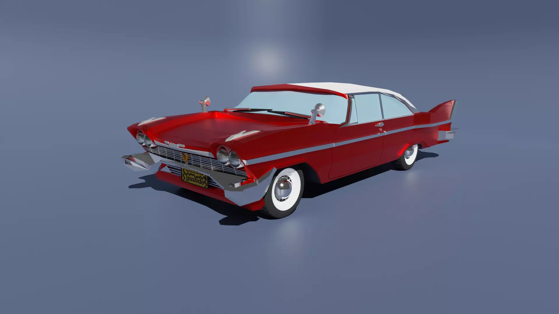 Plymouth Fury 1958 Christine Low-poly 3D model