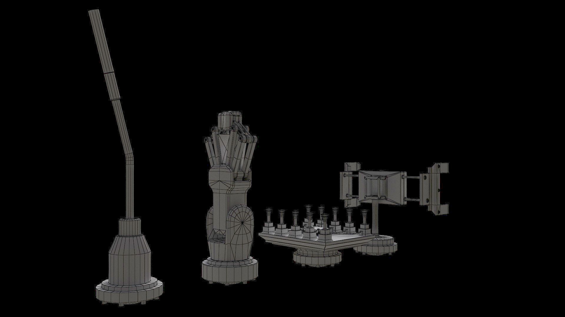 industrial Robots smaller 3D model_3